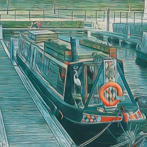 Cosy Narrowboat Benedict, Clarence Dock Leeds Botel Leeds (West Yorkshire)